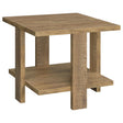 Tampa Furniture Outlet - Coaster - Dawn Square Engineered Wood End Table Mango Brown - 707717