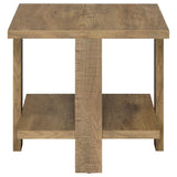 Dawn Square Engineered Wood End Table Mango Brown - Tampa Furniture Outlet