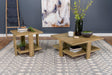 Tampa Furniture Outlet - Coaster - Dawn 2-piece Round Coffee and End Table Set Mango Brown - 707718-S2