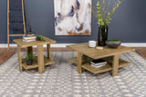 Tampa Furniture Outlet - Coaster - Dawn 2-piece Round Coffee and End Table Set Mango Brown - 707718-S2