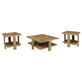 Dawn 3-piece Round Coffee and End Table Set Mango Brown - Tampa Furniture Outlet
