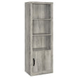 Tampa Furniture Outlet - Coaster - Burke 4-shelf Engineered Wood Media Tower Grey Driftwood - 707726