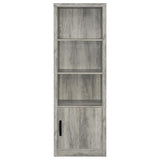 Burke 4-shelf Engineered Wood Media Tower Grey Driftwood - Tampa Furniture Outlet