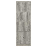 Burke 4-shelf Engineered Wood Media Tower Grey Driftwood - Tampa Furniture Outlet