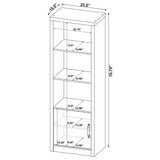 Burke 4-shelf Engineered Wood Media Tower Grey Driftwood - Tampa Furniture Outlet