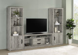 Burke 4-shelf Engineered Wood Media Tower Grey Driftwood - Tampa Furniture Outlet