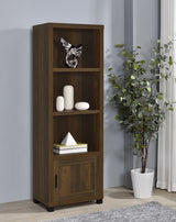 Sachin 3-shelf Engineered Wood Media Tower Dark Pine - Tampa Furniture Outlet