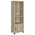 Tampa Furniture Outlet - Coaster - Sachin 3-shelf Engineered Wood Media Tower Distressed Pine - 707746