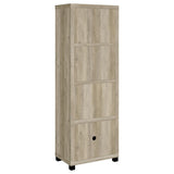 Sachin 3-shelf Engineered Wood Media Tower Distressed Pine - Tampa Furniture Outlet