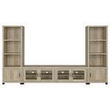 Sachin 3-shelf Engineered Wood Media Tower Distressed Pine - Tampa Furniture Outlet