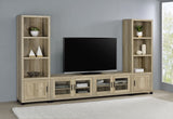Sachin 3-shelf Engineered Wood Media Tower Distressed Pine - Tampa Furniture Outlet