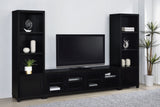 Jupiter 3-shelf Engineered Wood Media Tower Black - Tampa Furniture Outlet