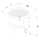 Ozella 3-piece Round Coffee and End Table Set Sandy Black - Tampa Furniture Outlet