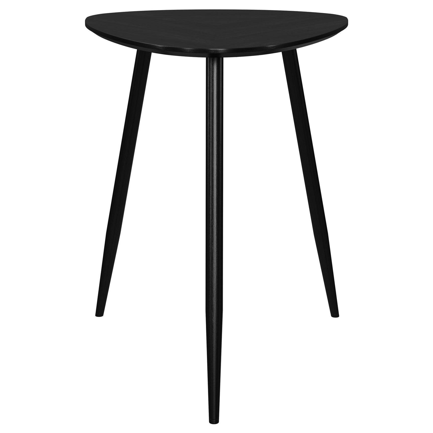 Odessa Triangular Solid Wood End Table Black - Tampa Furniture Outlet