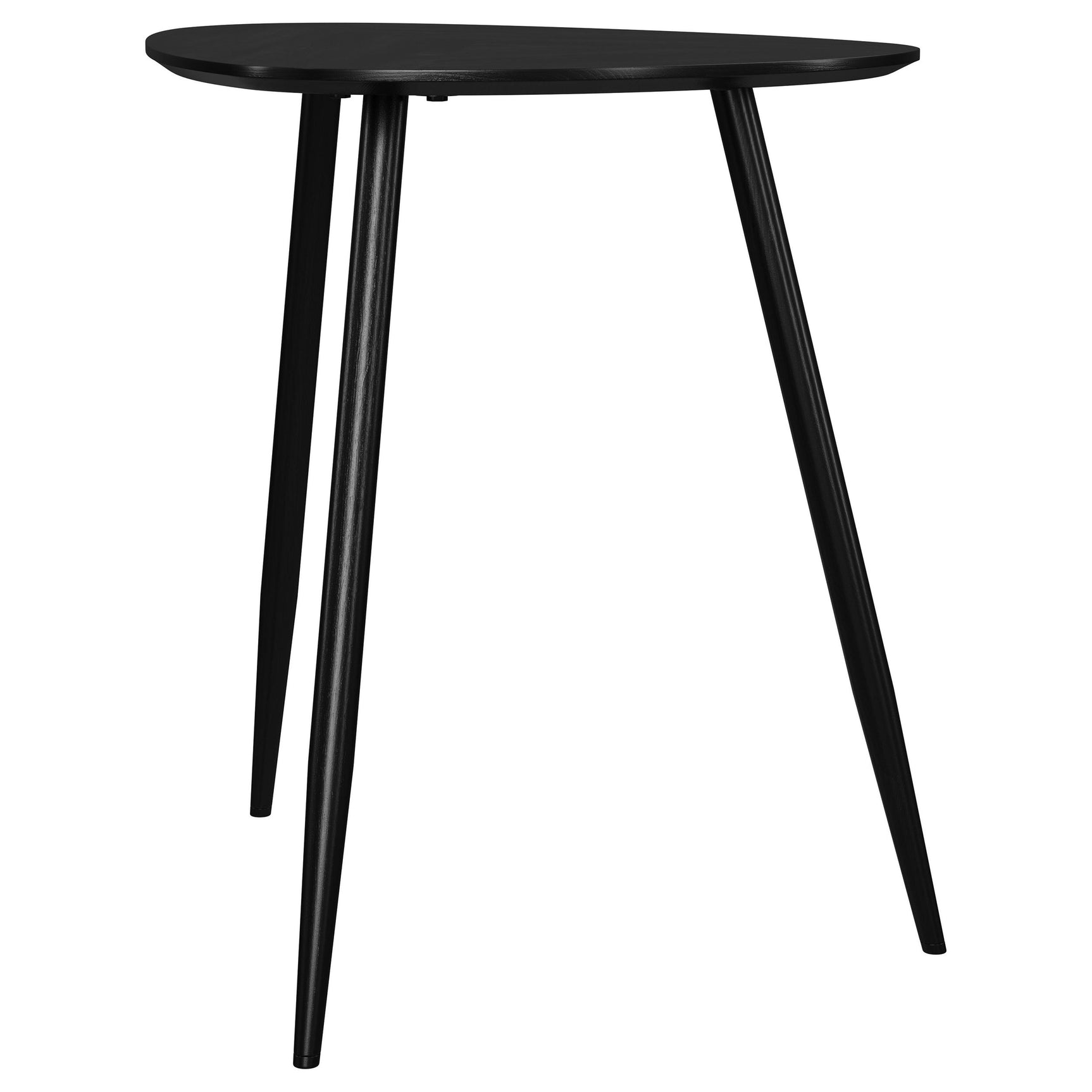 Odessa Triangular Solid Wood End Table Black - Tampa Furniture Outlet