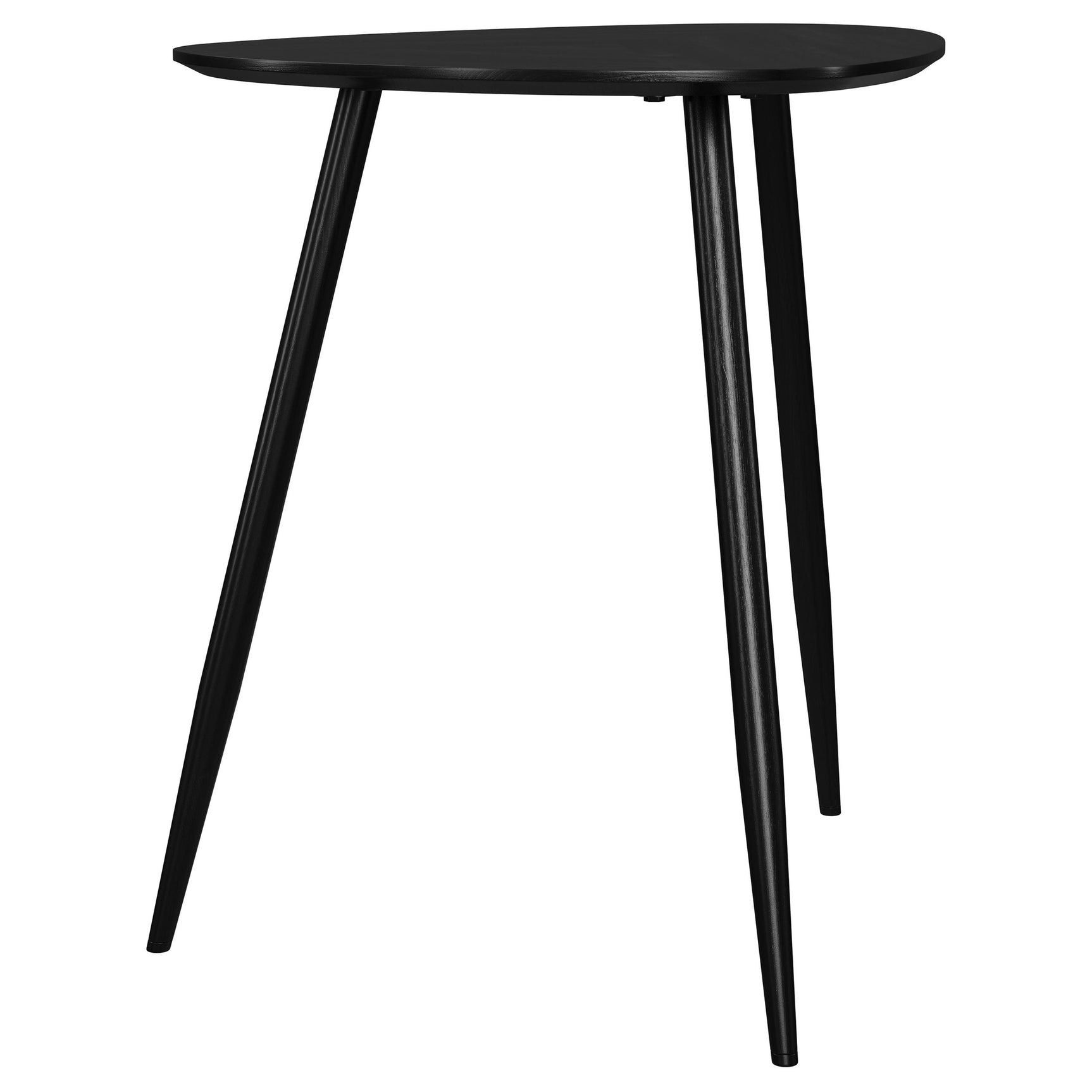 Odessa Triangular Solid Wood End Table Black - Tampa Furniture Outlet