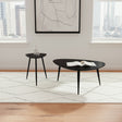 Tampa Furniture Outlet - Coaster - Odessa 2-piece Triangular Coffee and End Table Set Black - 707918-S2