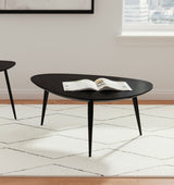 Odessa Triangular Solid Wood Coffee Table Black - Tampa Furniture Outlet