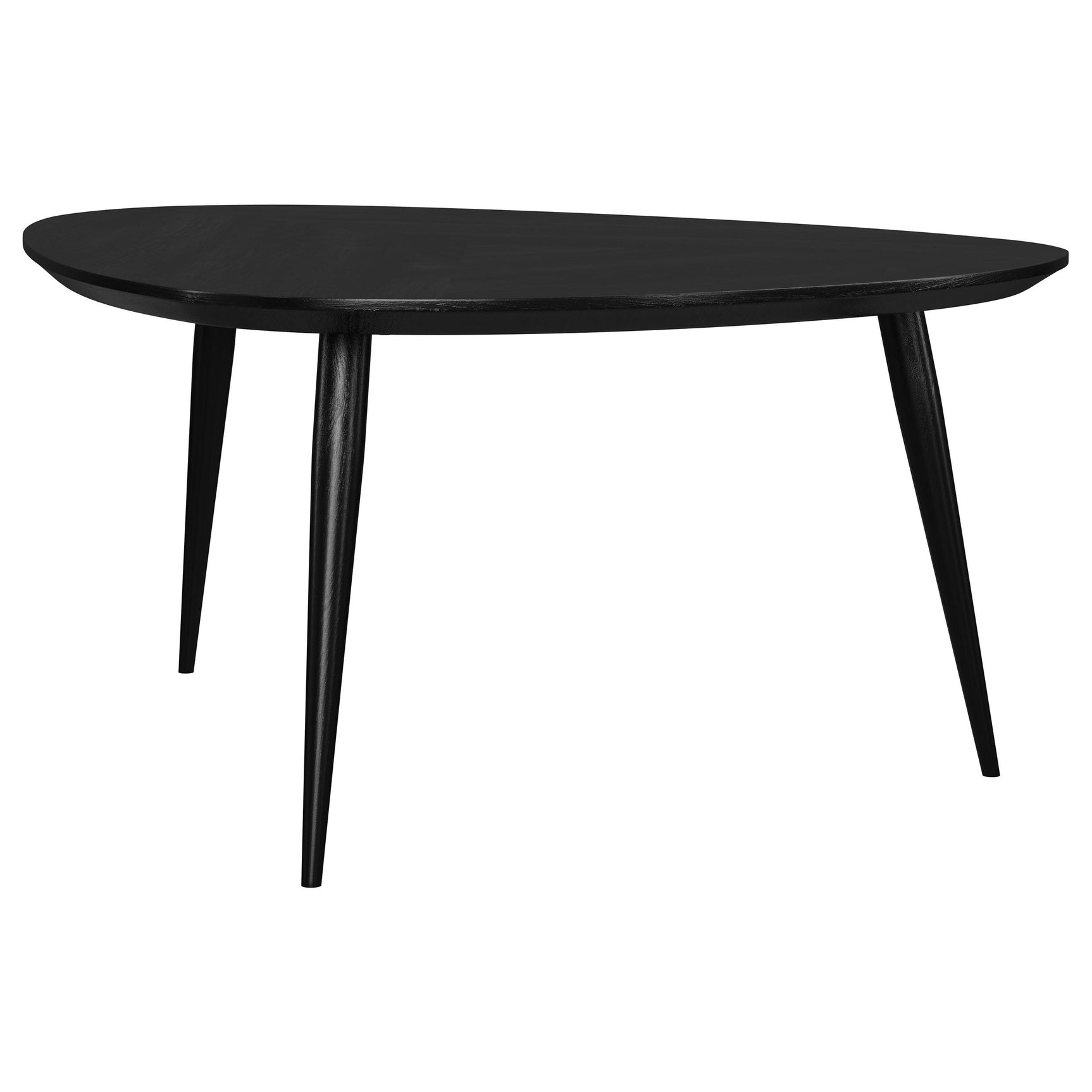 Odessa Triangular Solid Wood Coffee Table Black - Tampa Furniture Outlet