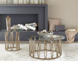 Tampa Furniture Outlet - Coaster - Monett 2-piece Coffee and End Table Set Chocolate Chrome - 708058-S2