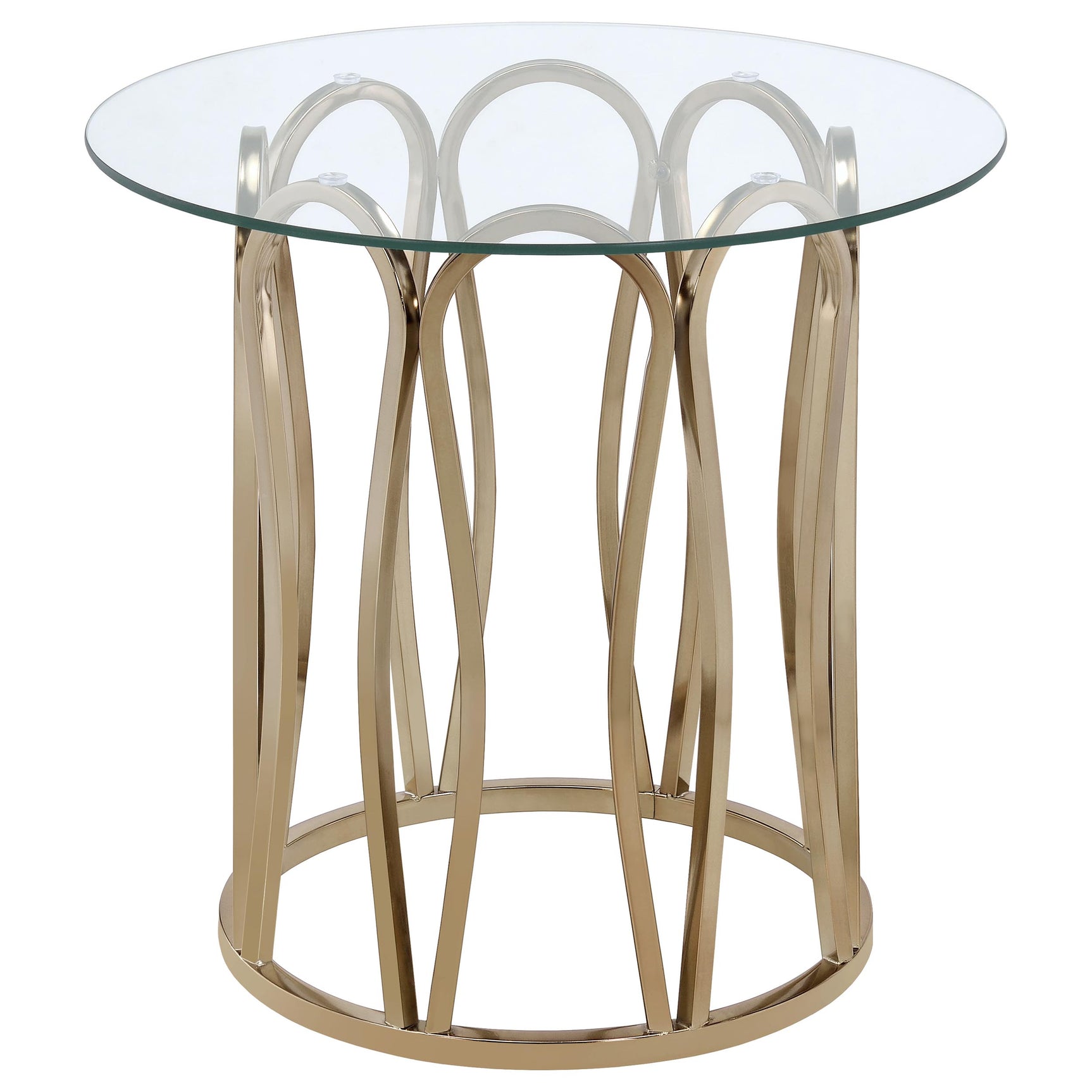 Monett 2-piece Coffee and End Table Set Chocolate Chrome - Tampa Furniture Outlet