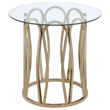 Monett 3-piece Coffee and End Table Set Chocolate Chrome - Tampa Furniture Outlet