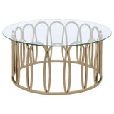 Monett 3-piece Coffee and End Table Set Chocolate Chrome - Tampa Furniture Outlet