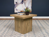 Devar Square Engineered Wood End Table Mango Brown - Tampa Furniture Outlet