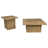 Devar 2-piece Square Coffee and End Table Set Mango - Tampa Furniture Outlet