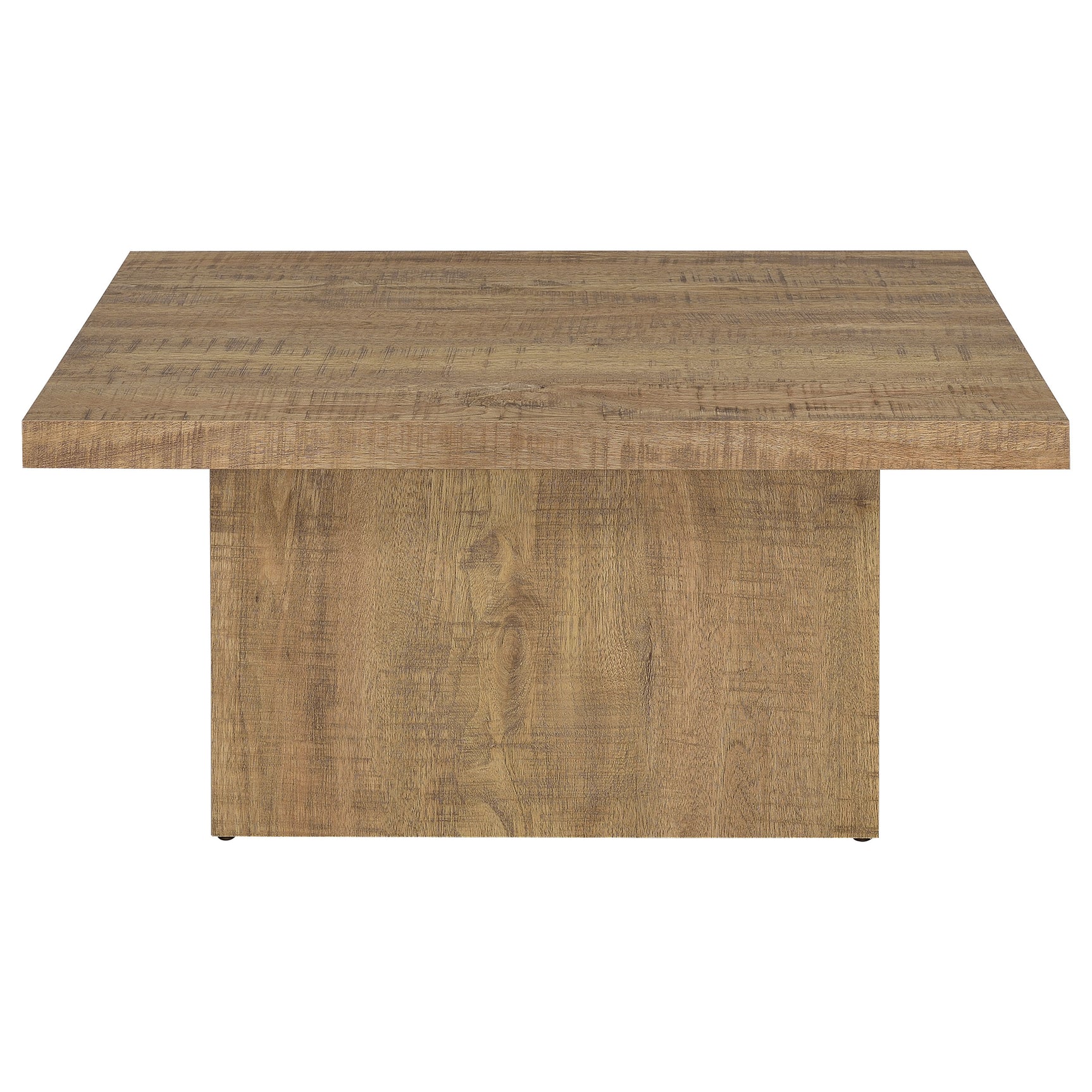Devar Square Engineered Wood Coffee Table Mango Brown - Tampa Furniture Outlet