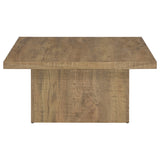 Devar Square Engineered Wood Coffee Table Mango Brown - Tampa Furniture Outlet