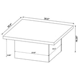 Devar Square Engineered Wood Coffee Table Mango Brown - Tampa Furniture Outlet