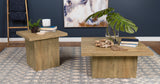 Devar Square Engineered Wood Coffee Table Mango Brown - Tampa Furniture Outlet