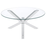 Kenzie 2-piece Round Coffee and End Table Set Chrome - Tampa Furniture Outlet