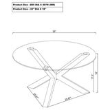 Kenzie Round Tempered Glass Top Cocktail Coffee Table Chrome - Tampa Furniture Outlet