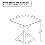Carvell Square Sintered Stone End Side Table Mirage White - Tampa Furniture Outlet
