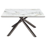 Carvell 2-piece Square Coffee and End Table Set Mirage White - Tampa Furniture Outlet