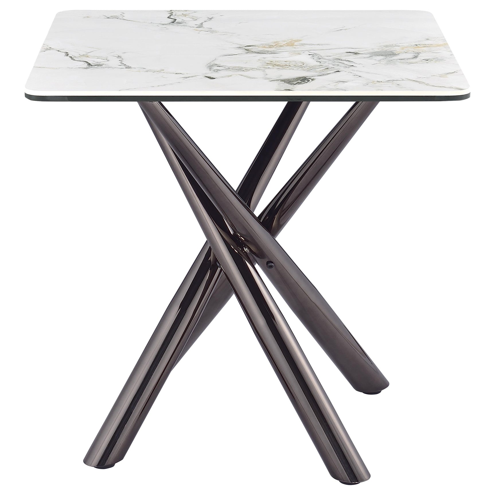 Carvell 3-piece Square Coffee and End Table Set Mirage White - Tampa Furniture Outlet