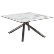 Tampa Furniture Outlet - Coaster - Carvell Square Sintered Stone Top Coffee Table Mirage White - 708138