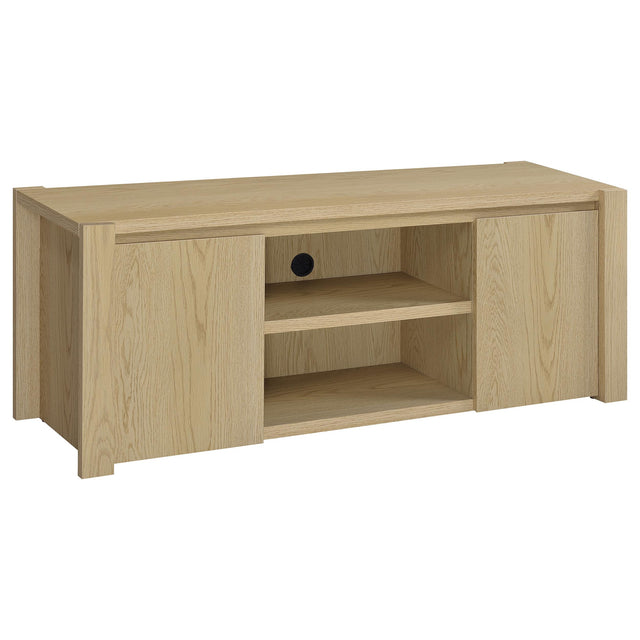 Tampa Furniture Outlet - Coaster - Laurelton 60-inch 2-door TV Stand Media Console Light Oak - 708222