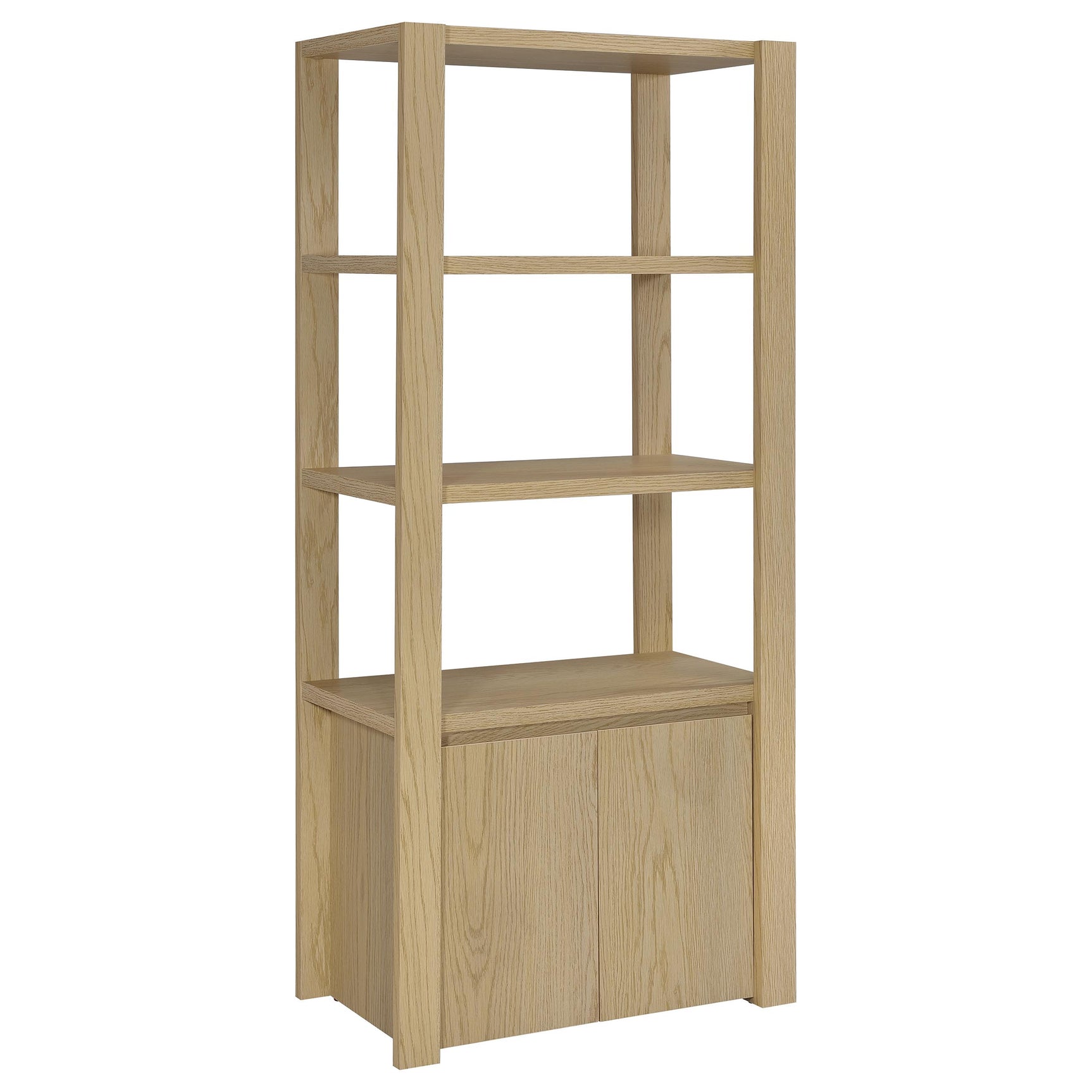 Tampa Furniture Outlet - Coaster - Laurelton 3-shelf Media Tower Tall Pier Cabinet Light Oak - 708224