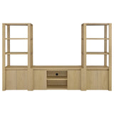 Laurelton 3-shelf Media Tower Tall Pier Cabinet Light Oak