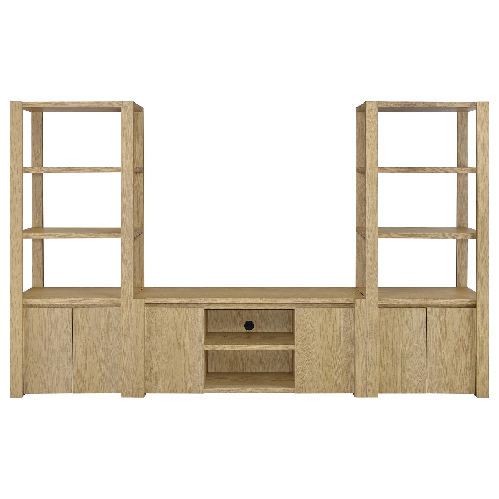 Laurelton 3-shelf Media Tower Tall Pier Cabinet Light Oak