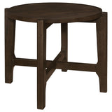 Cota 2-piece Solid Wood Coffee and End Table Set Dark Brown - Tampa Furniture Outlet