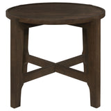 Cota 3-piece Solid Wood Coffee and End Table Set Dark Brown - Tampa Furniture Outlet