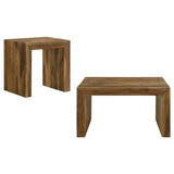 Odilia 2-piece Solid Wood Coffee and End Table Set Auburn - Tampa Furniture Outlet
