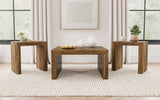 Tampa Furniture Outlet - Coaster - Odilia 3-piece Solid Wood Coffee and End Table Set Auburn - 708418-S3