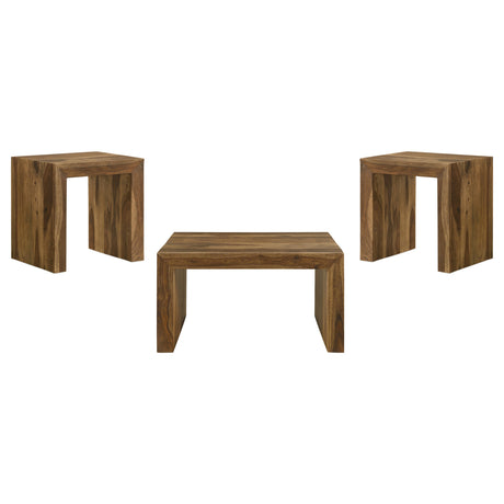 Odilia 3-piece Solid Wood Coffee and End Table Set Auburn - Tampa Furniture Outlet