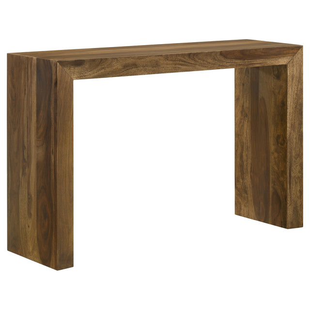 Tampa Furniture Outlet - Coaster - Odilia Rectangular Solid Wood Entryway Console Table Auburn - 708419