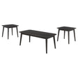 Tampa Furniture Outlet - Coaster - Radley 3-piece Rectangular Coffee Table Set Black - 708490